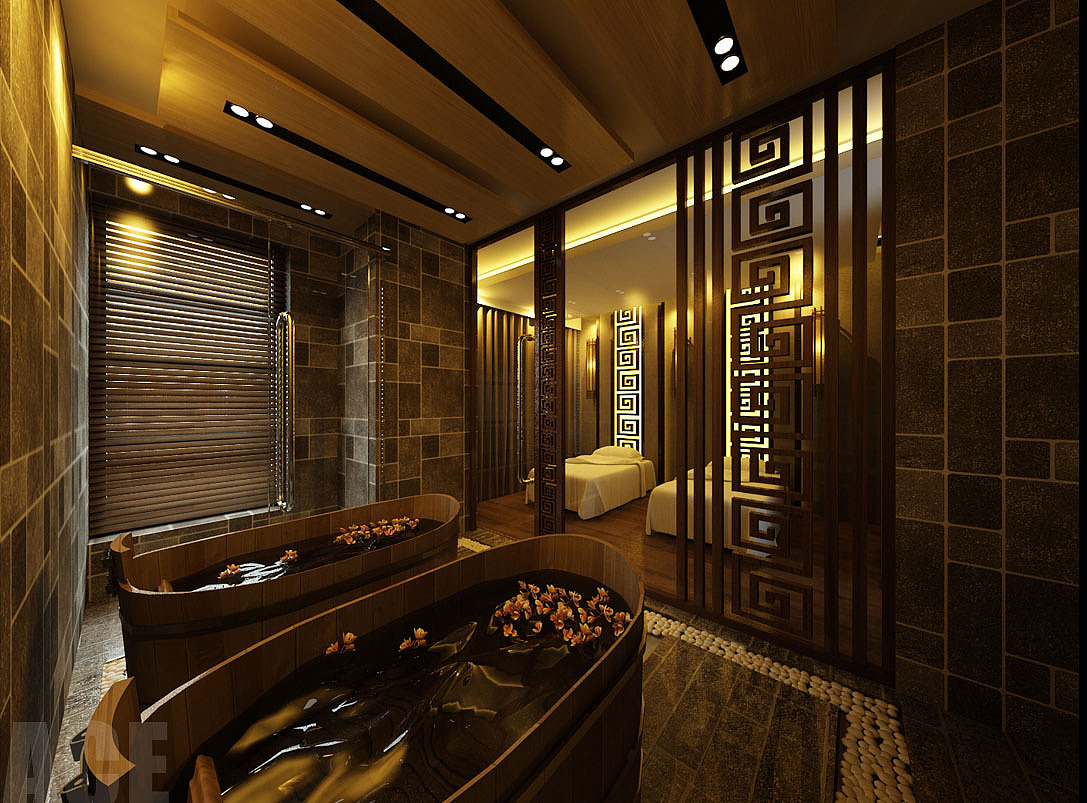 成都足疗水浴装修设计效果图-设计|施工免费报价|空间|家装设计|成都
