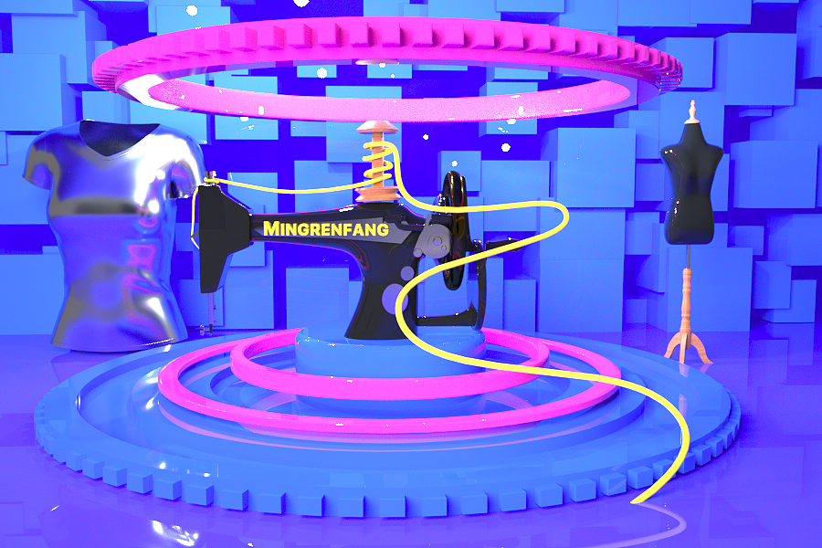 C4D缝纫机