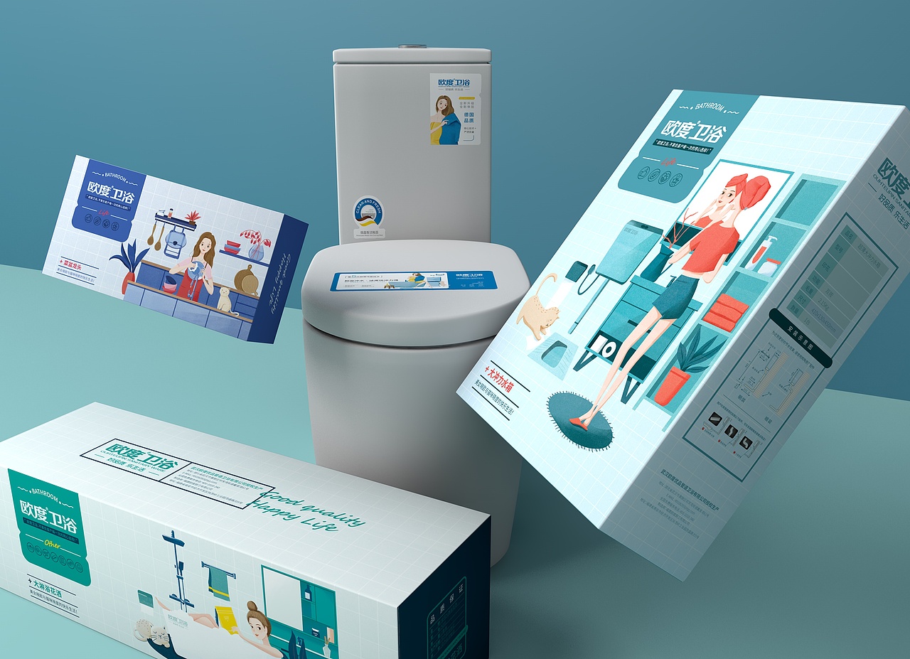 卫浴产品 洗浴|平面|包装|大鱼向上品牌设计_原创作品-站酷zcool