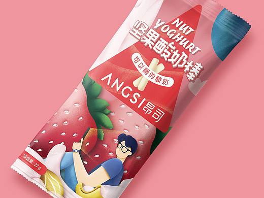 盎司坚果酸奶棒包装设计（个人主页-ZNDU4NDQyNTI=） - 包装 - 站酷设计师孙腿腿原创素材 - 站酷ZCOOL
