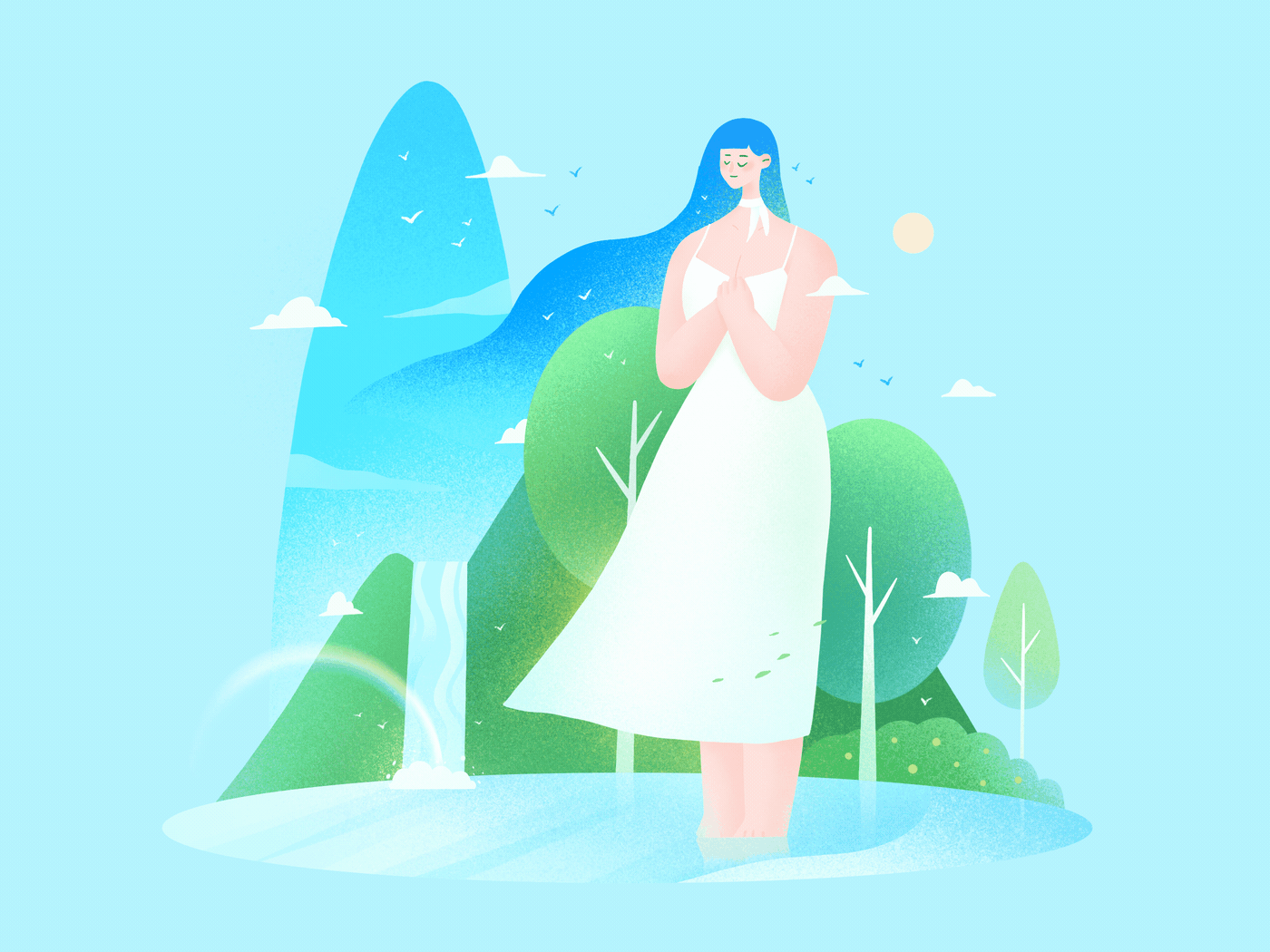 2020创意插画 | 美少女环游记（图ZMjM0MzQ4MDIw） - 商业插画 - 站酷设计师比格招HUHV原创素材 - 站酷ZCOOL