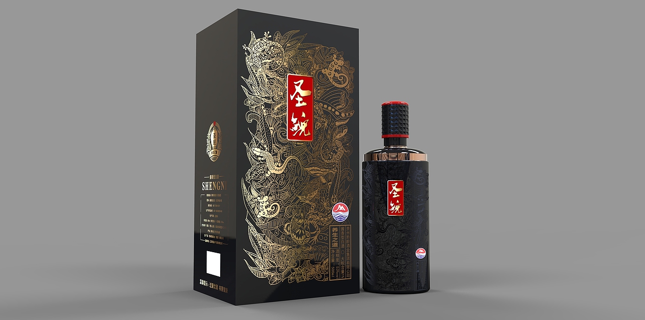 圣鲵白酒包装设计（图ZMTYyOTU5Njcy） - 包装 - 站酷设计师徐了二正原创素材 - 站酷ZCOOL