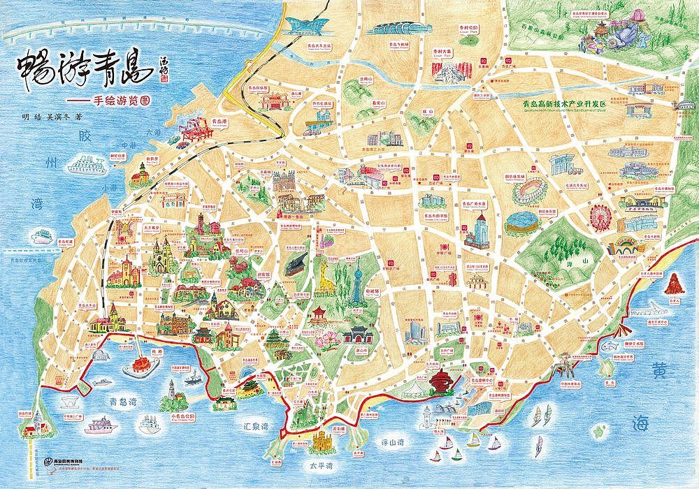 青岛手绘地图（图ZMjUyMjg3NTM2） - 商业插画 - 站酷设计师qqw8ren原创素材 - 站酷ZCOOL