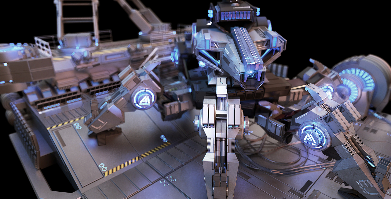 科幻机甲概念设计方案mechstorm试做机