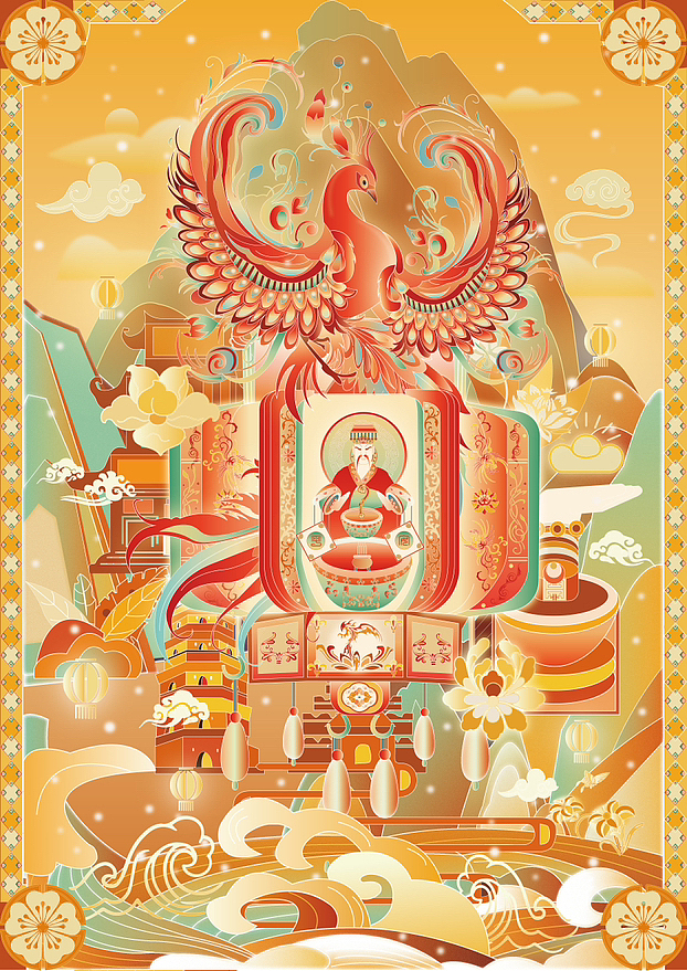 《古韵宫灯》系列插画