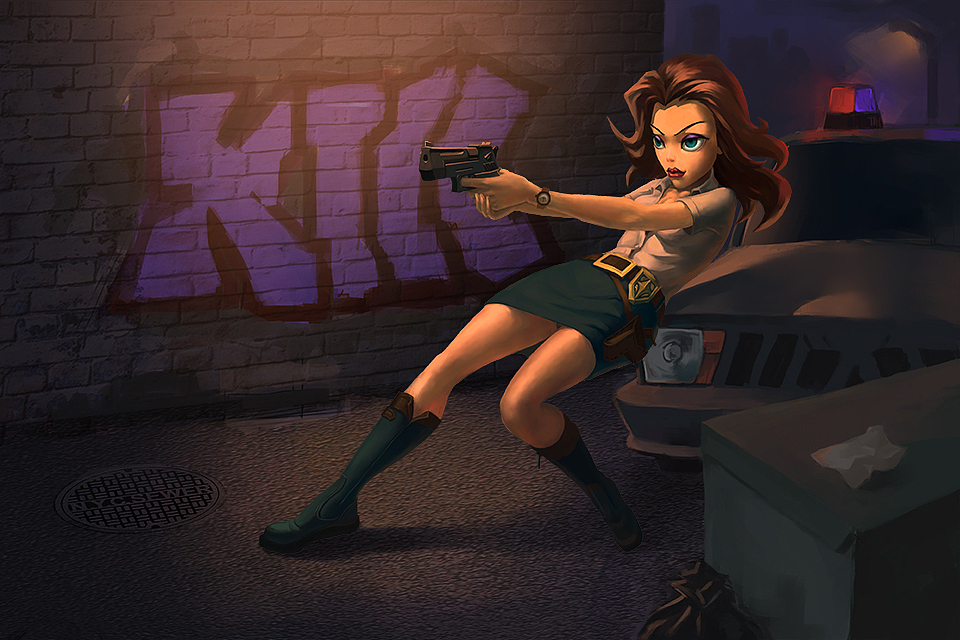 女警|插画|游戏原画|飘飞的余烬 - 原创作品 - 站酷 (zcool)