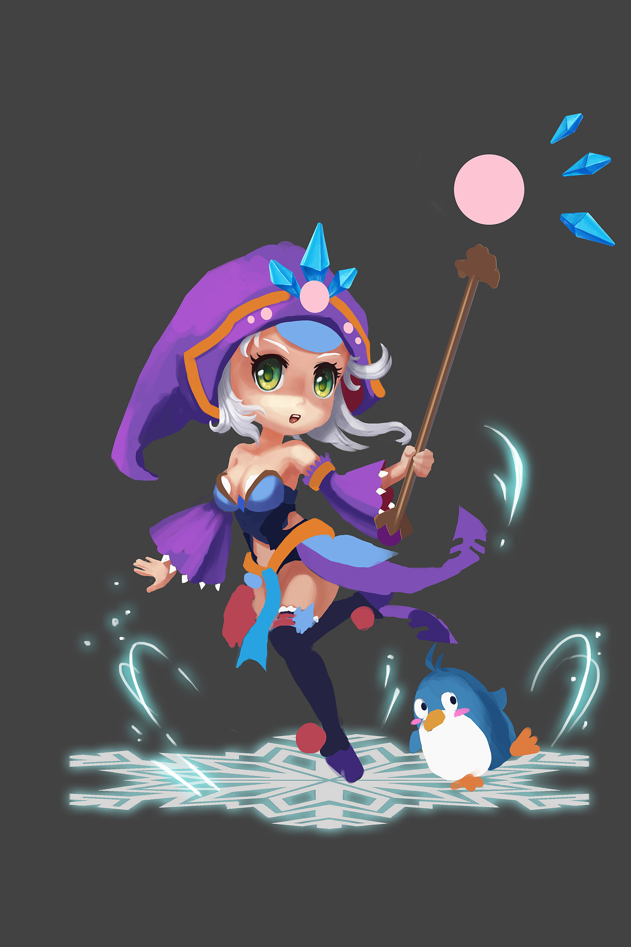 原画q版 信仰自然之神的法师