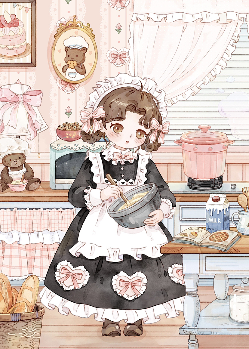 烘焙小厨房（图ZMzQxNTQwMTI0） - 艺术插画 - 站酷设计师栩栩不多原创素材 - 站酷ZCOOL