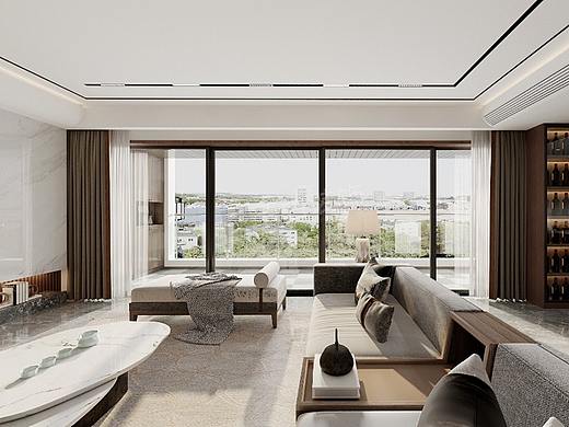 重庆壹号半岛装修,渝北大平层户型改造,设计师吉晓军