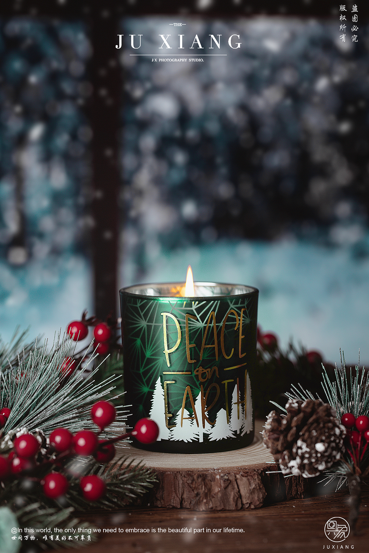 圣诞风蜡烛香薰拍摄案例