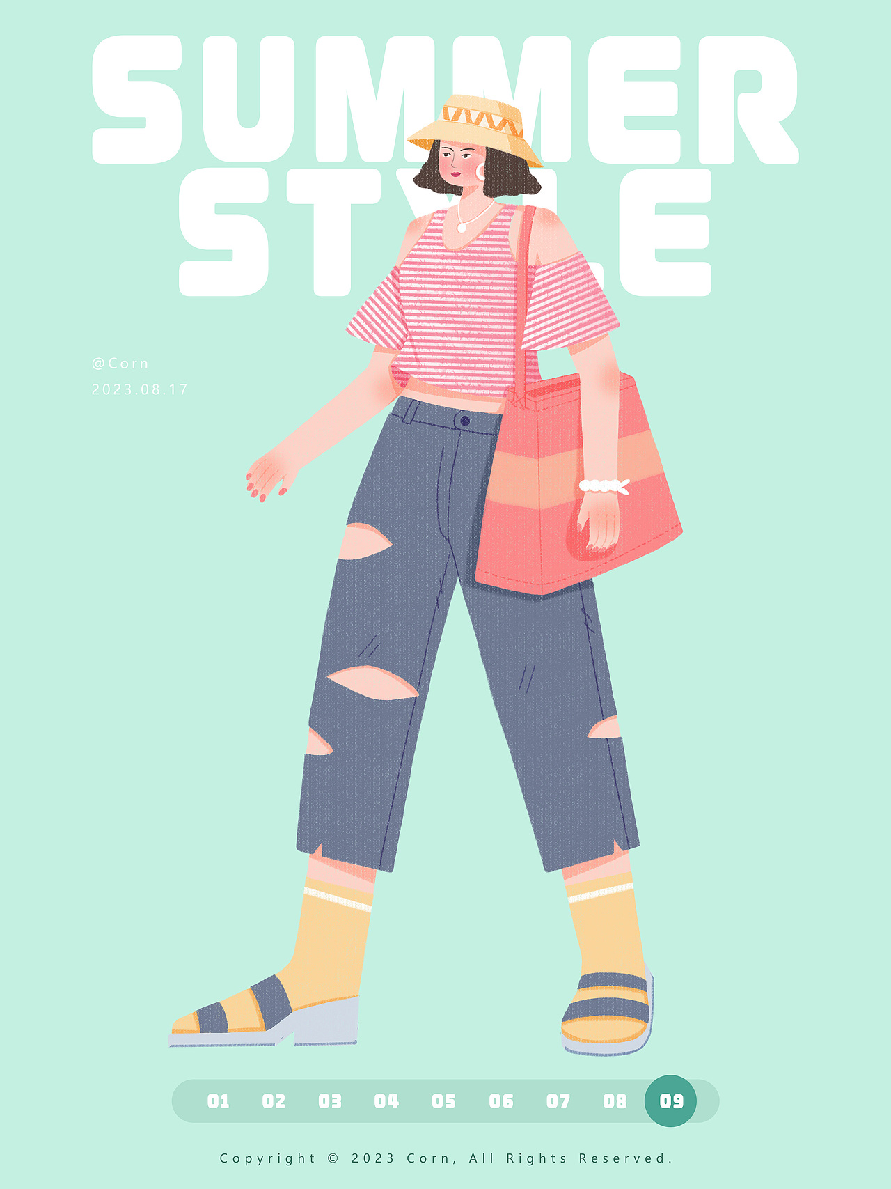 2023-8月人物插畫合集