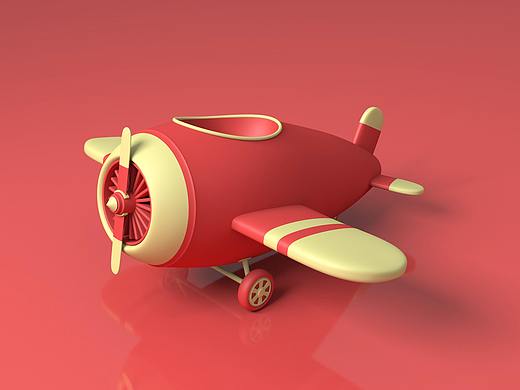 c4d卡通飞机建模和渲染(新手练习)