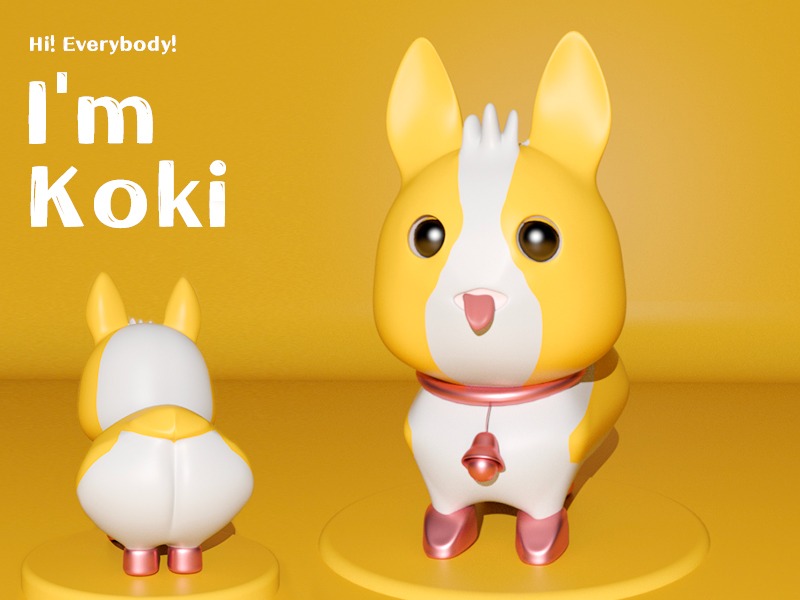 C4D公仔IP打造Koki