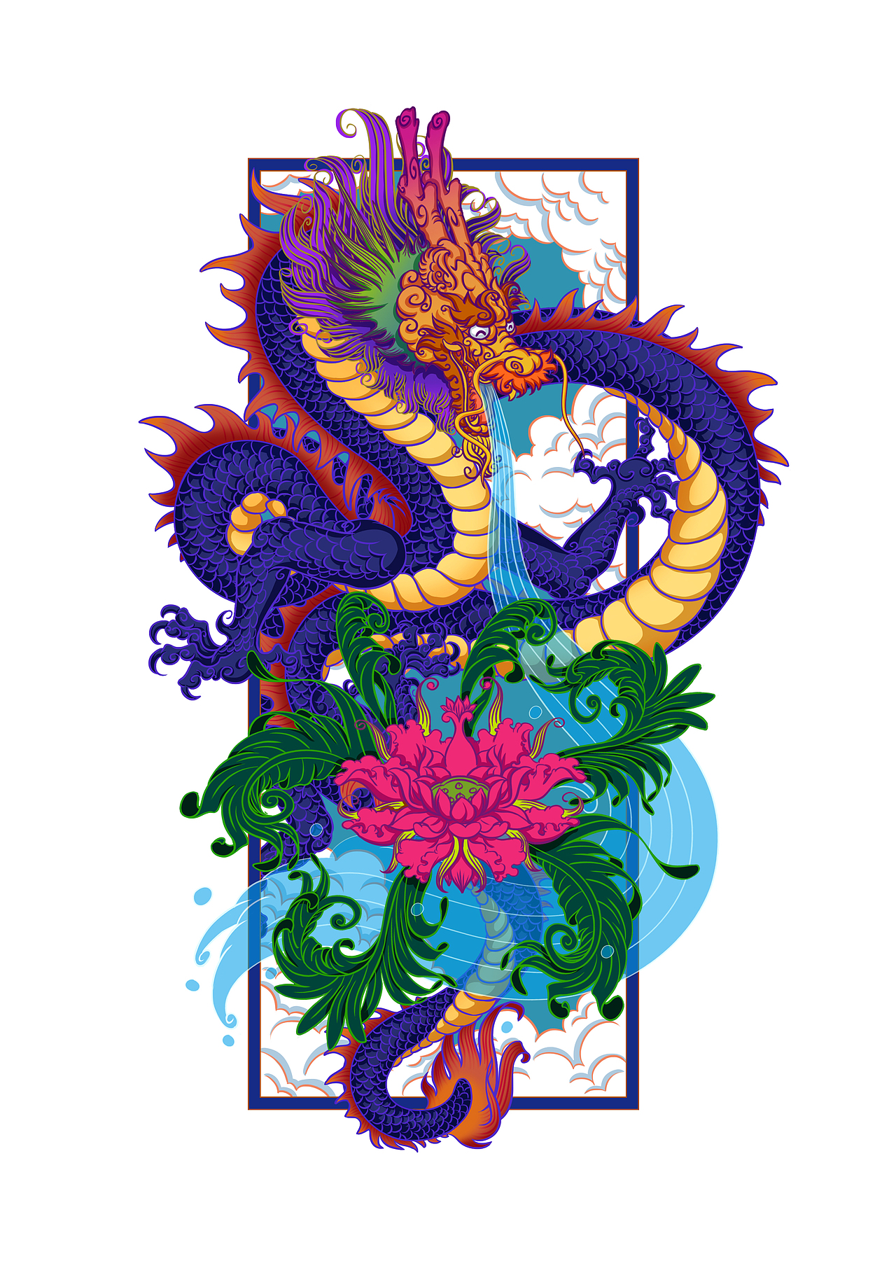 十二属相-龙（图ZNzI5MDUxNDQ=） - 商业插画 - 站酷设计师PlStone原创素材 - 站酷ZCOOL