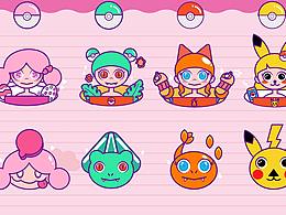 可爱风贴纸|宝可梦系列