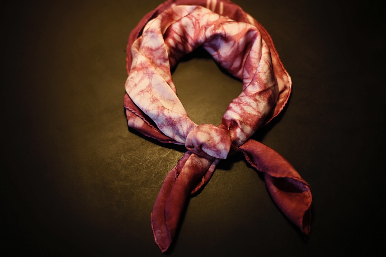 木兮工作室扎染丝巾