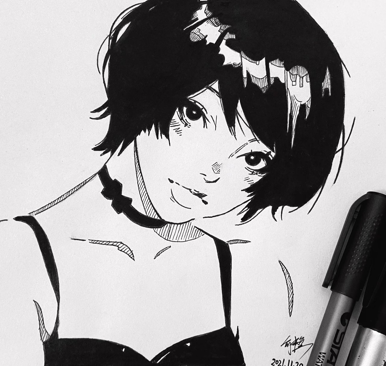 针管笔人物临摹|插画|绘本|这里臭鱼 - 临摹作品 - 站酷 (zcool)