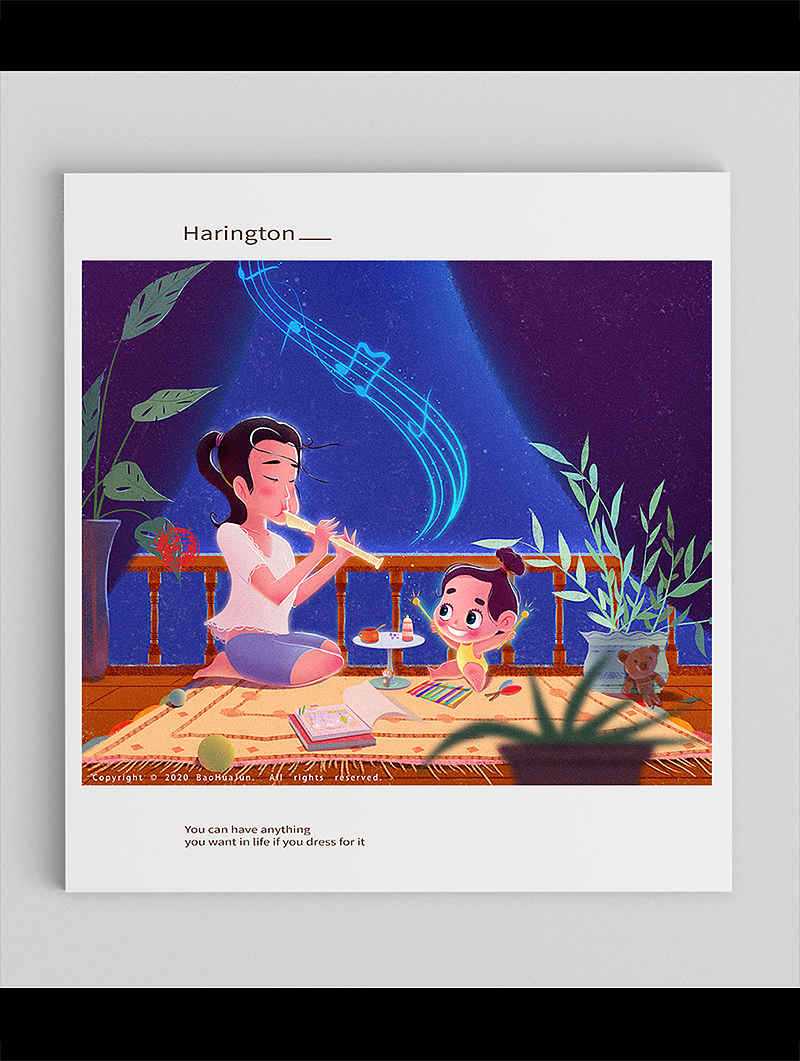 《嘻哈童年——妈妈的陪伴》（图ZMjY4MjI5MTY0） - 商业插画 - 站酷设计师宝华君梦原创素材 - 站酷ZCOOL