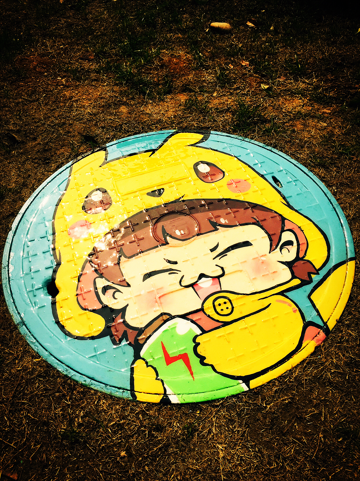窨井盖涂鸦…（图ZNDMxODMxMjA=） - 新锐潮流插画 - 站酷设计师痞子JACK原创素材 - 站酷ZCOOL