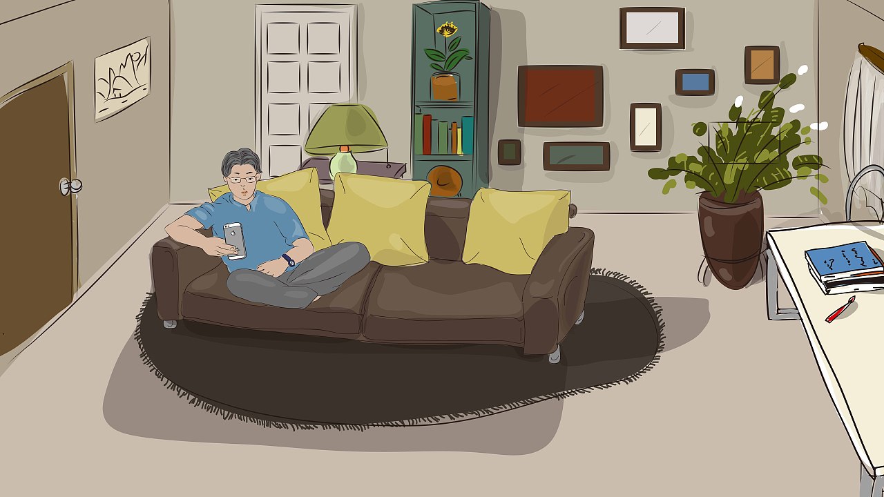 动画原稿   室内插画   矢量人物