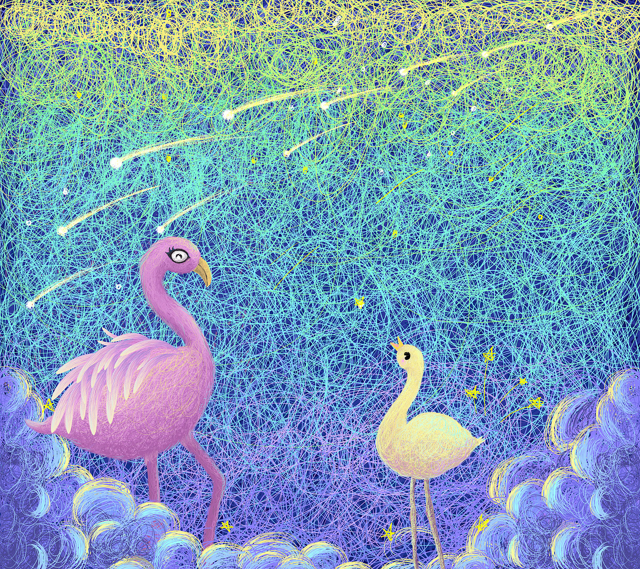 遇見星空（圖ZMjE2MjYwNTcy） - 商業(yè)插畫 - 站酷設(shè)計師大叔的貓原創(chuàng)素材 - 站酷ZCOOL