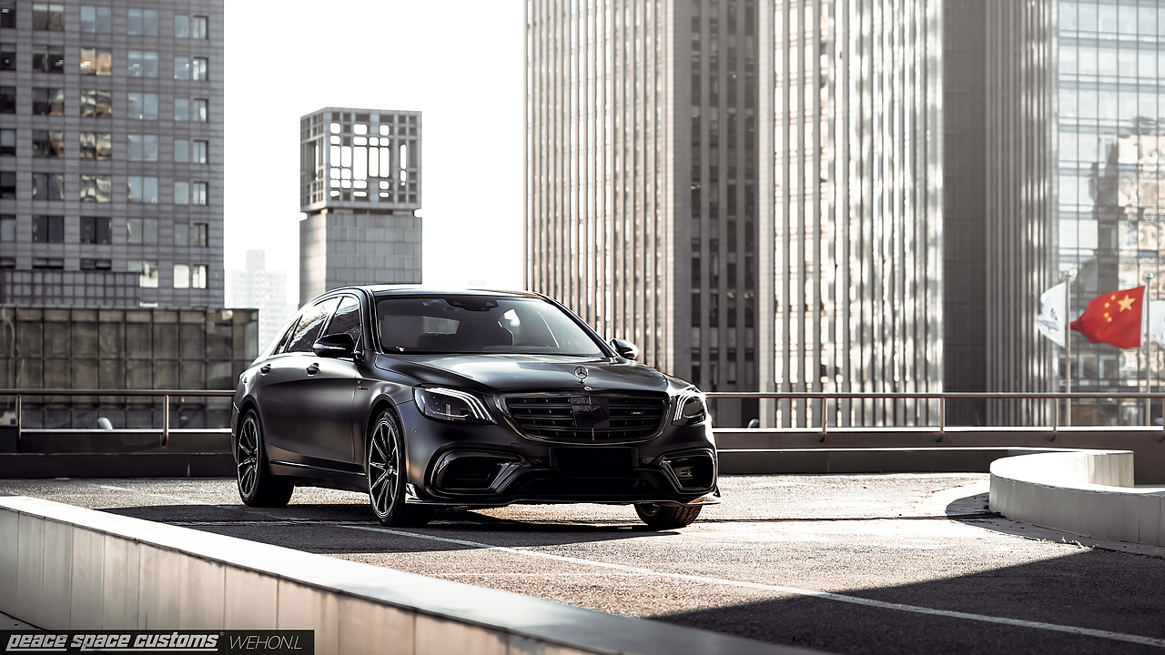 汽车摄影奔驰sw222巴博斯套件