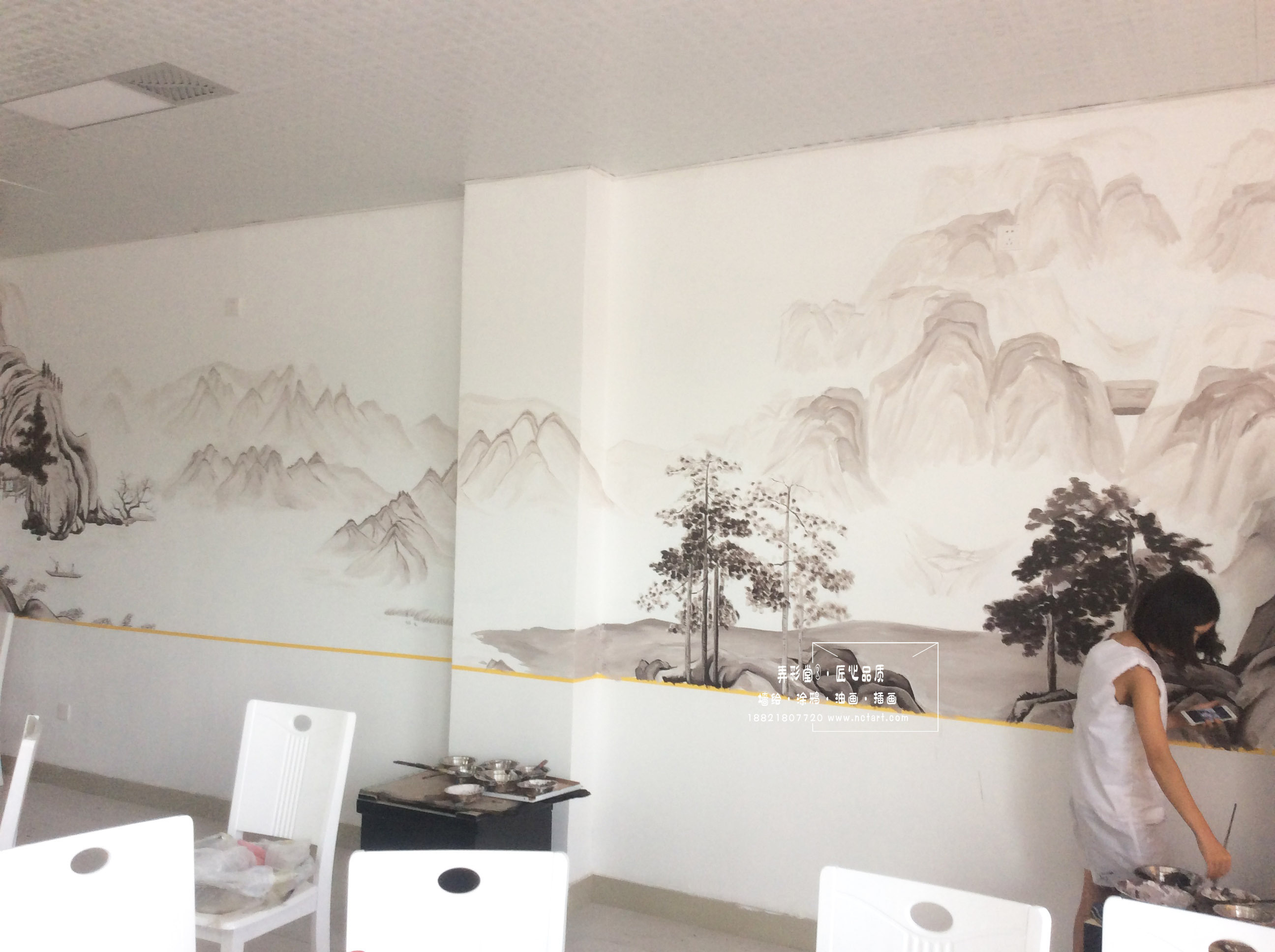 现代简约轻奢抽象山水风景发财树客厅装饰画|空间|室内设计|全能设计 - 原创作品 - 站酷 (ZCOOL)