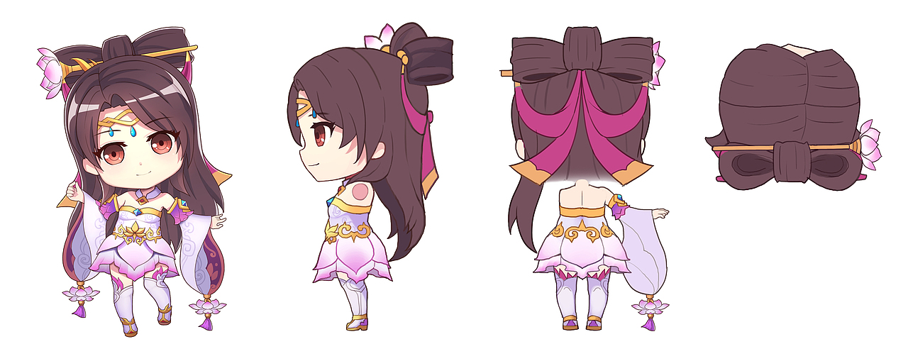 Q版貂蝉——【附过程图】顺带搭上吕布（图ZMTAxODM0ODAw） - 游戏原画 - 站酷设计师少侠一炷香ol原创素材 - 站酷ZCOOL