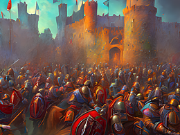 #站酷梦笔#十字军东征 油画