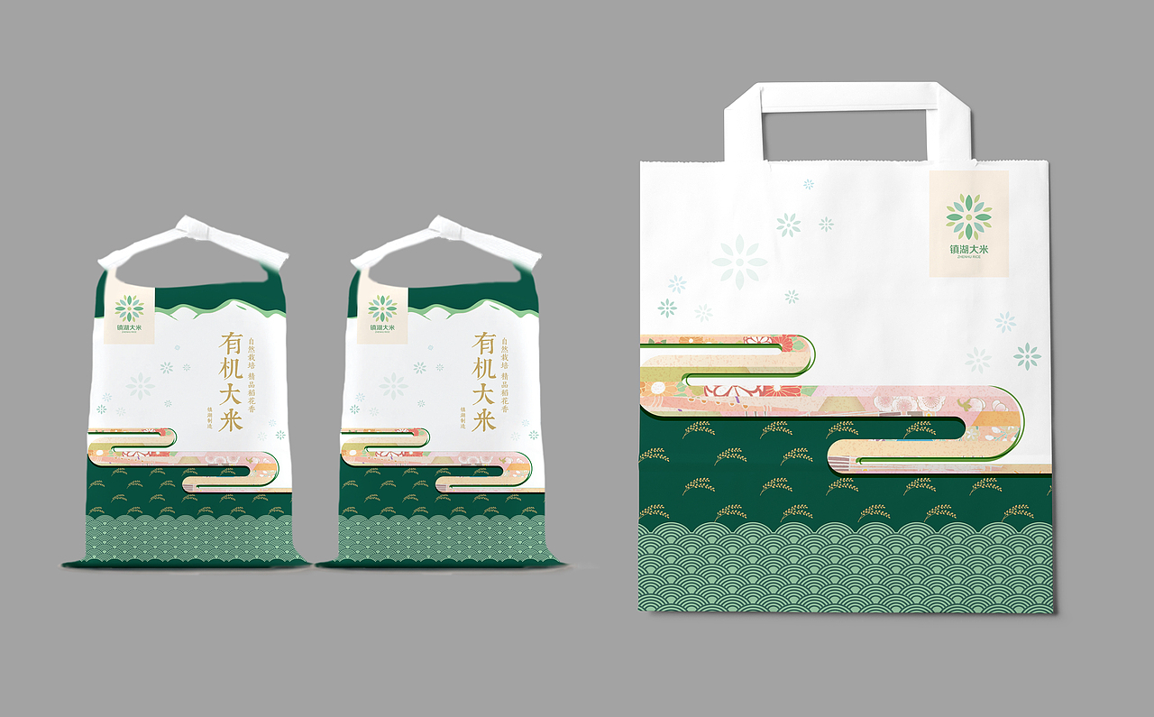 【品牌、包装】镇湖LOGO、vi视觉、大米包装（图ZNjA2OTAxNTY=） - 品牌 - 站酷设计师谢汤圆原创素材 - 站酷ZCOOL