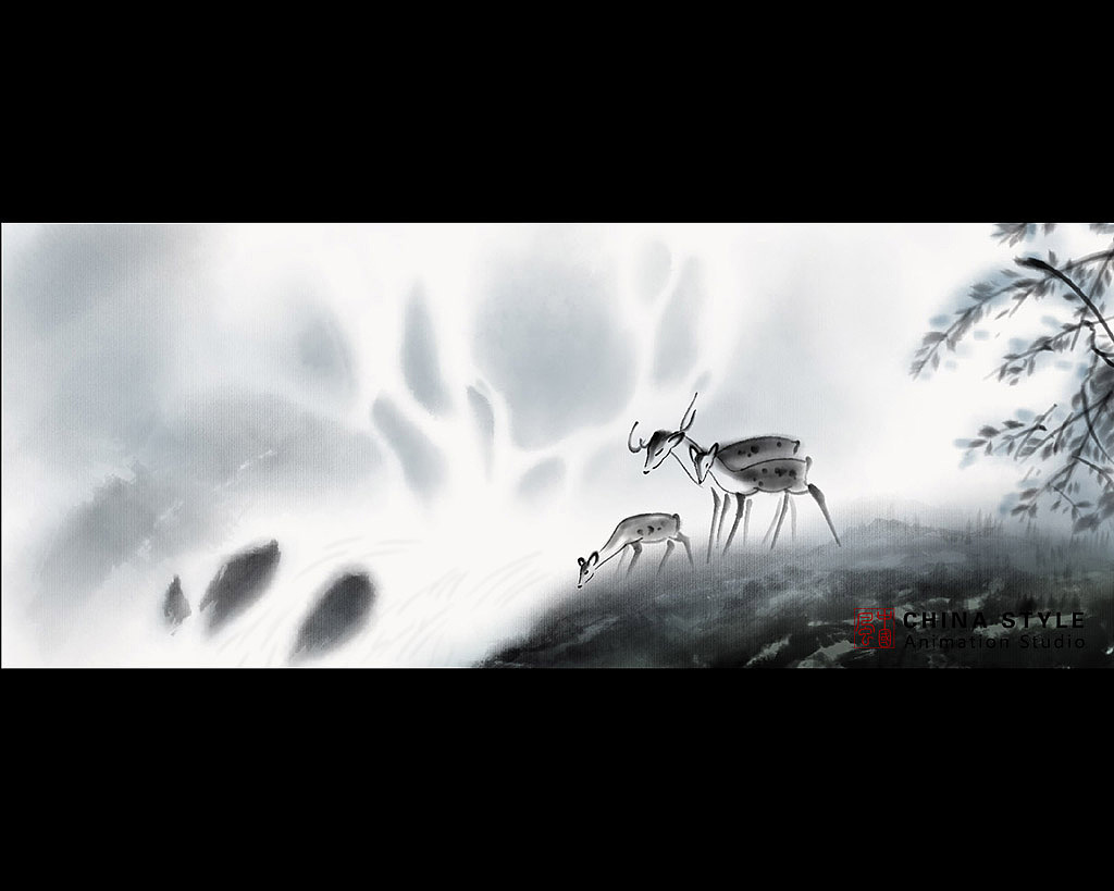 水墨动画-绝弦（图ZMjU5NDM3NTky） - 动画片 - 站酷设计师中国风动画原创素材 - 站酷ZCOOL