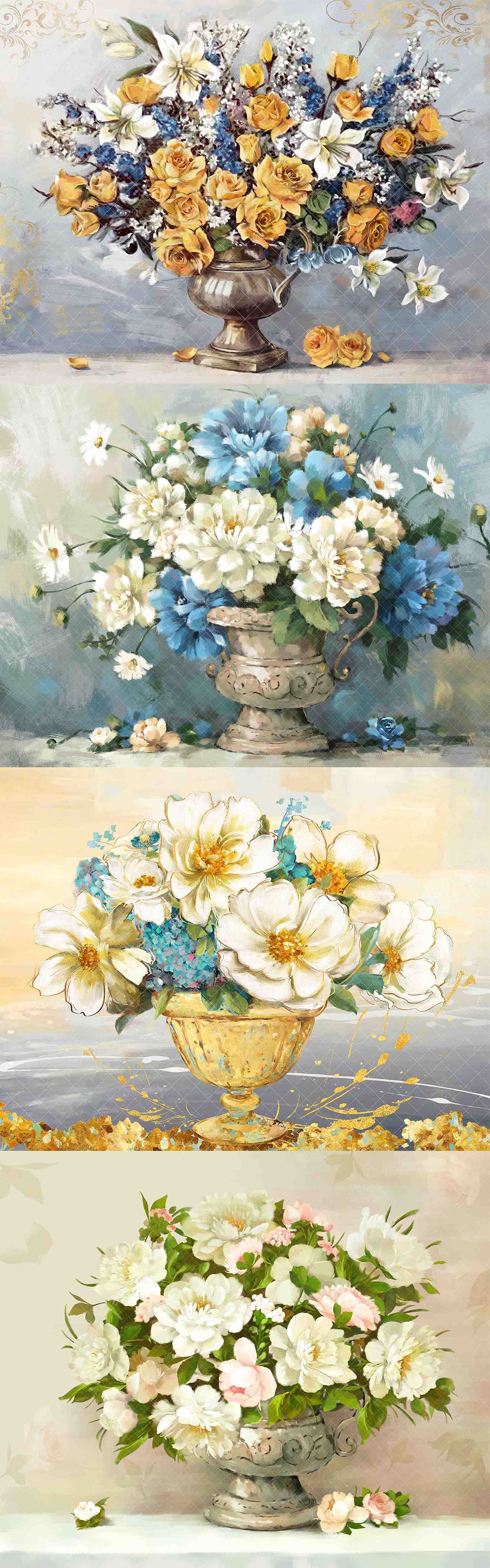 花卉装饰画|插画|艺术插画|墙角呆瓜 - 原创作品 - 站酷 (zcool)