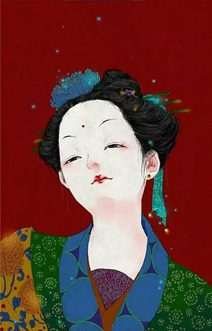 人物插画----来自东方女性的魅力（图ZNzQ1Mzc4Njg=） - 艺术插画 - 站酷设计师骄阳00000原创素材 - 站酷ZCOOL