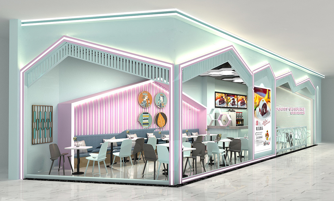 星漫遇甜品店（图ZMTcyODI1Njg4） - 家装设计 - 站酷设计师杉七设计原创素材 - 站酷ZCOOL