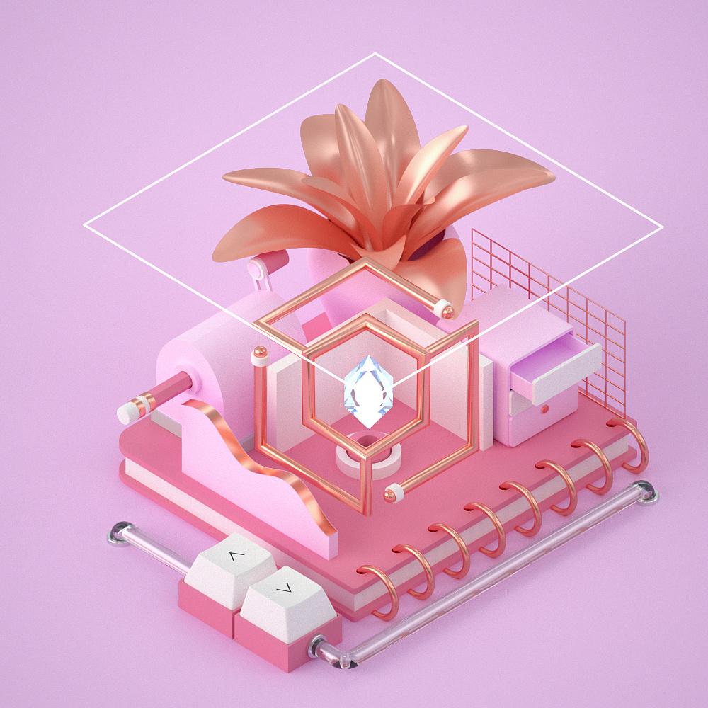 学习了一个月的c4d作品