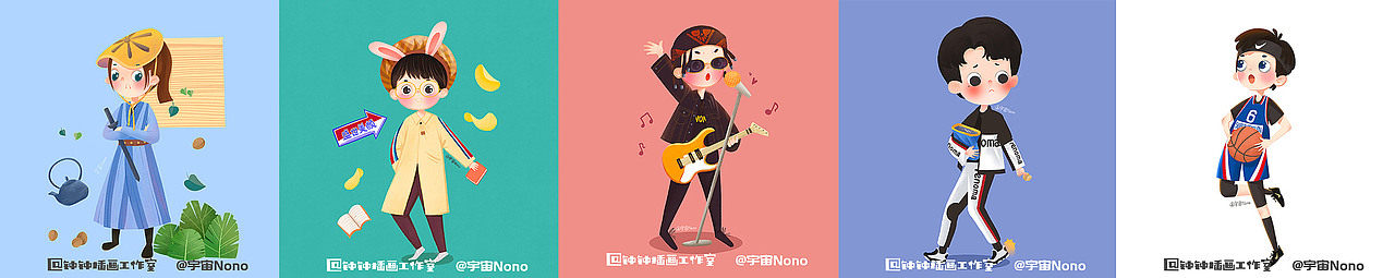 工作室成员作品-宇宙Nono（图ZMjQxMDcxODg0） - 儿童插画 - 站酷设计师钟钟插画工作室原创素材 - 站酷ZCOOL