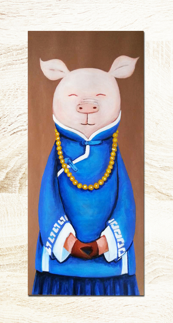 原创设计-小猪系列-复古风