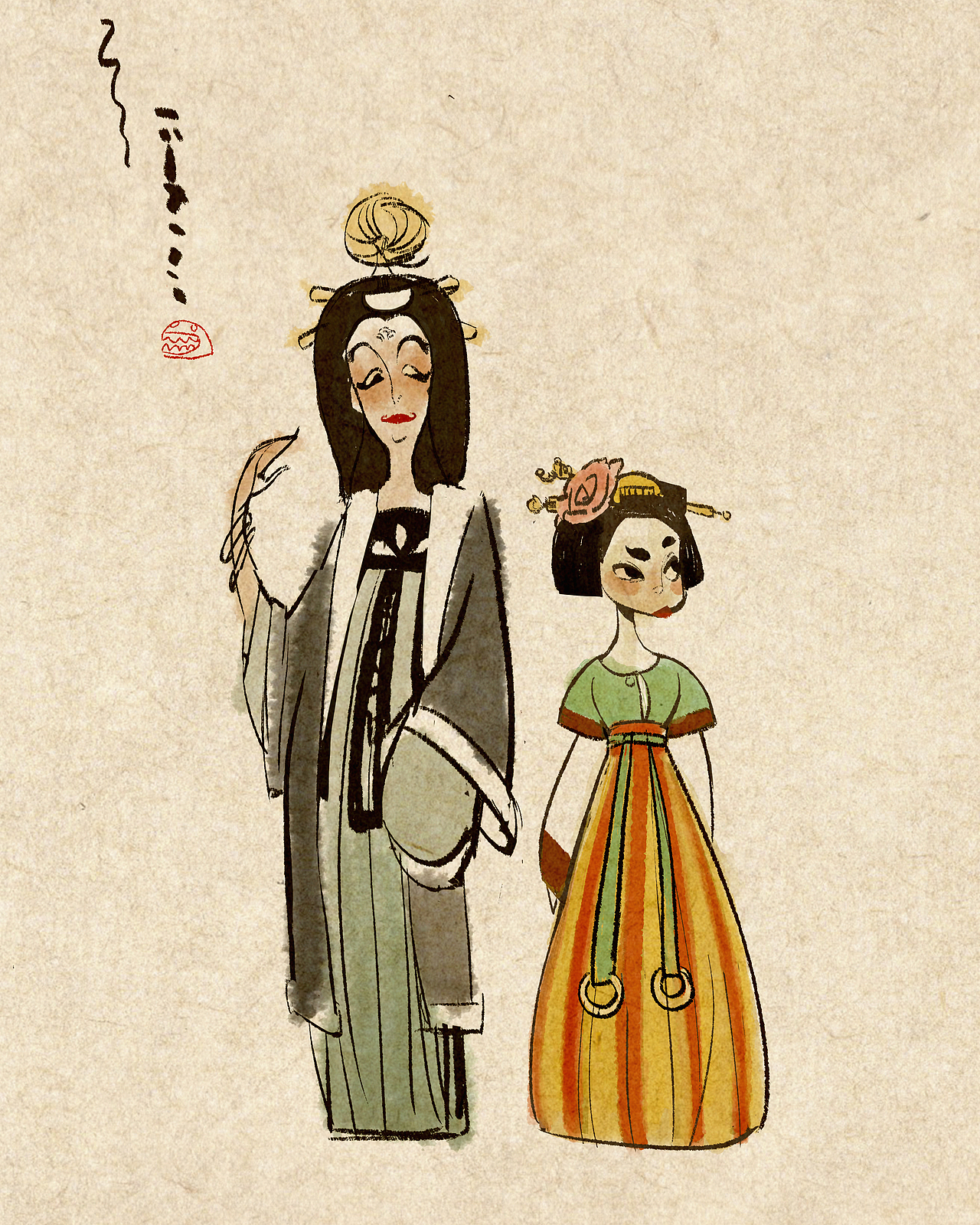 唐朝+埃及角色设定合辑（图ZMjk1NzQ2MDUy） - 概念设定 - 站酷设计师山黄瓜原创素材 - 站酷ZCOOL