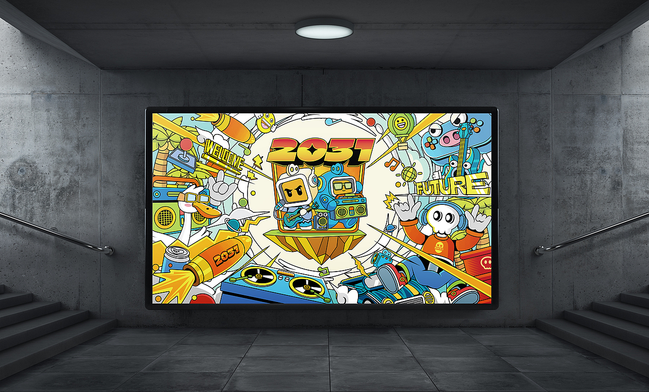 一年站酷参赛作品进化史（图ZMjkyODMxMDI0） - 新锐潮流插画 - 站酷设计师无敌的小文原创素材 - 站酷ZCOOL