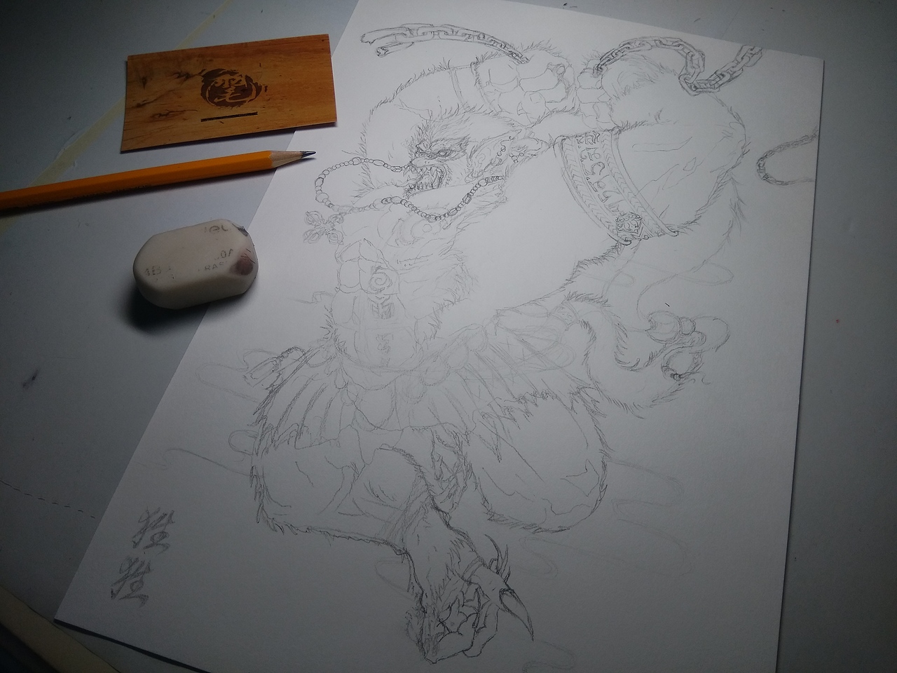 2018.03.15-山海经-南山经-招摇山神兽之“狌狌”（图ZMTA4MDk3NjEy） - 创作习作 - 站酷设计师毣余原创素材 - 站酷ZCOOL