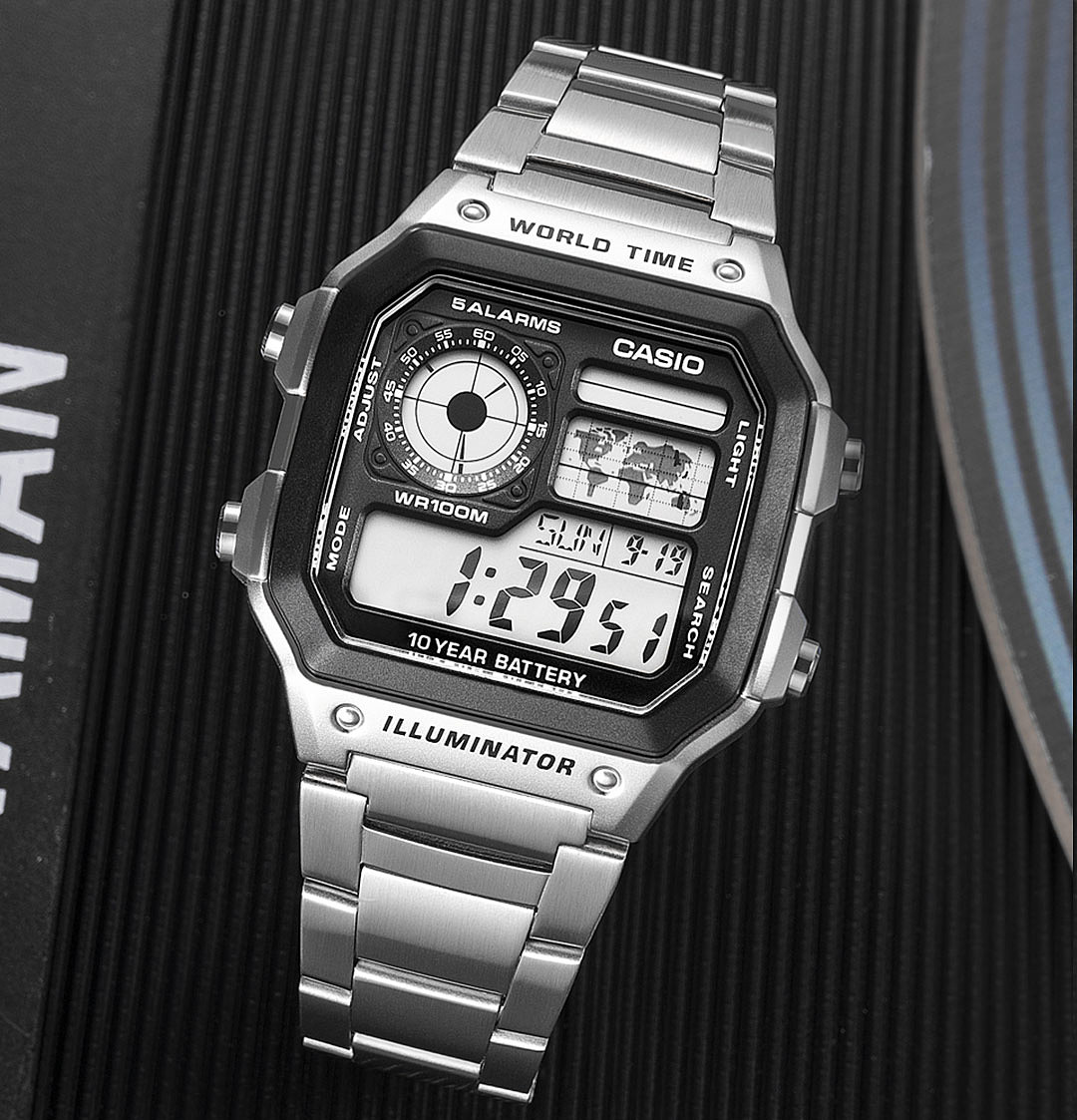 卡西欧ae手表拍摄