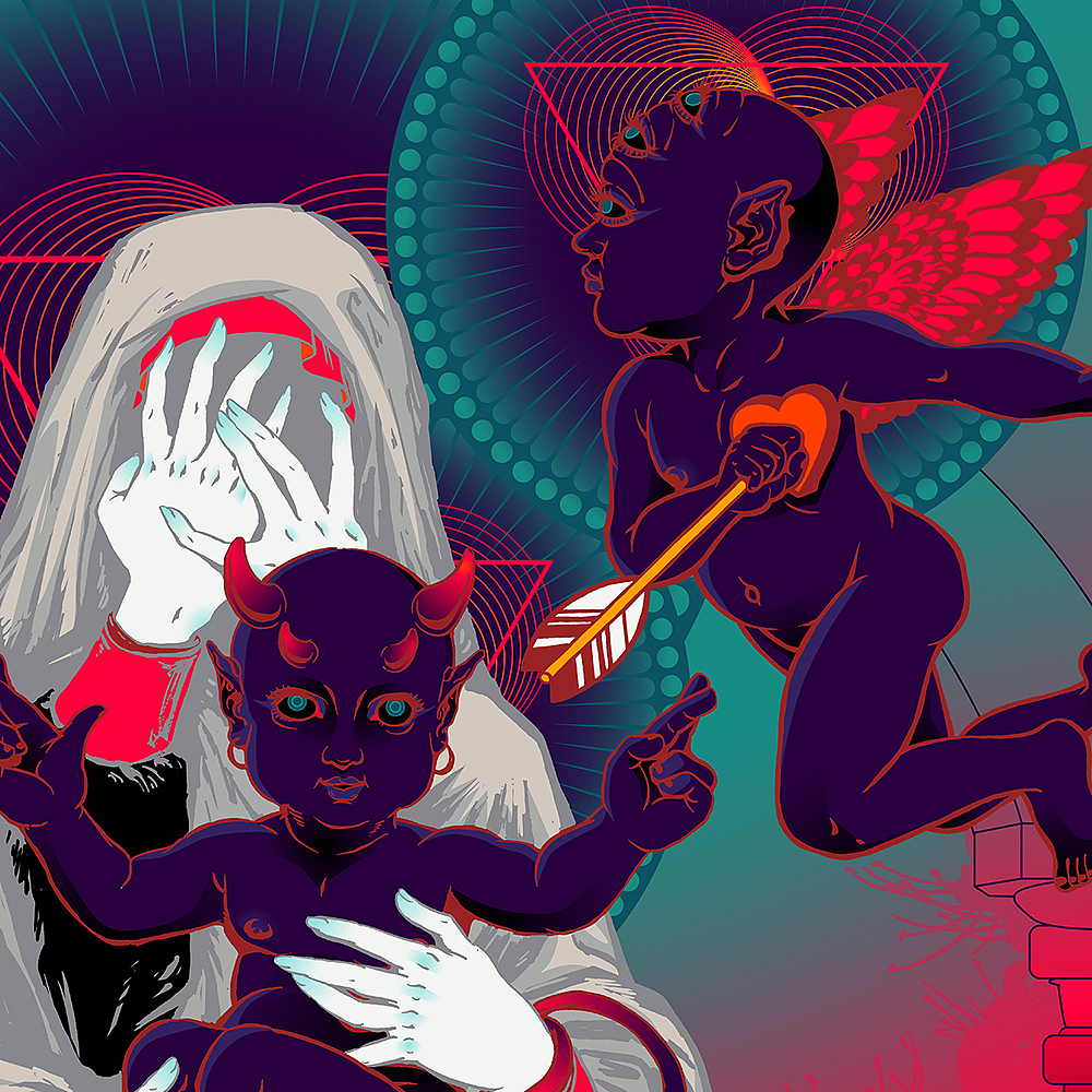 圣母和小天使illustration-evil boys（图ZNTY2Mjg5MDA=） - 艺术插画 - 站酷设计师插画师杨博原创素材 - 站酷ZCOOL