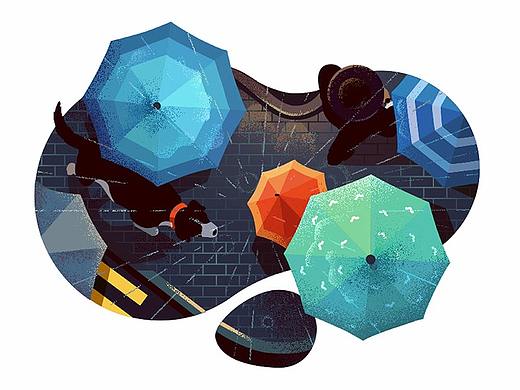 PS+AI教程！教你绘制极具质感的雨夜街道插画