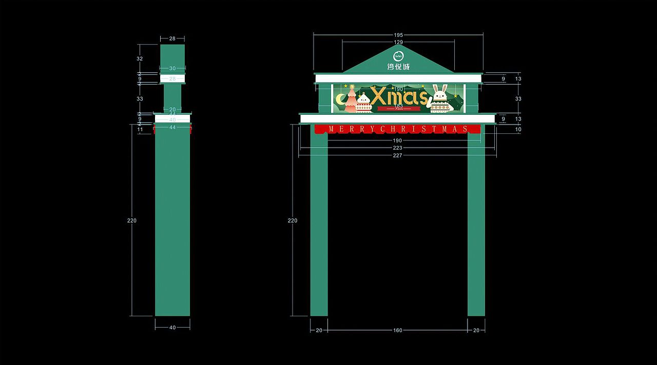 圣诞美陈 圣诞布置 圣诞门头（图ZMTM5MTg3NDIw） - 其他三维 - 站酷设计师舟逸Z原创素材 - 站酷ZCOOL