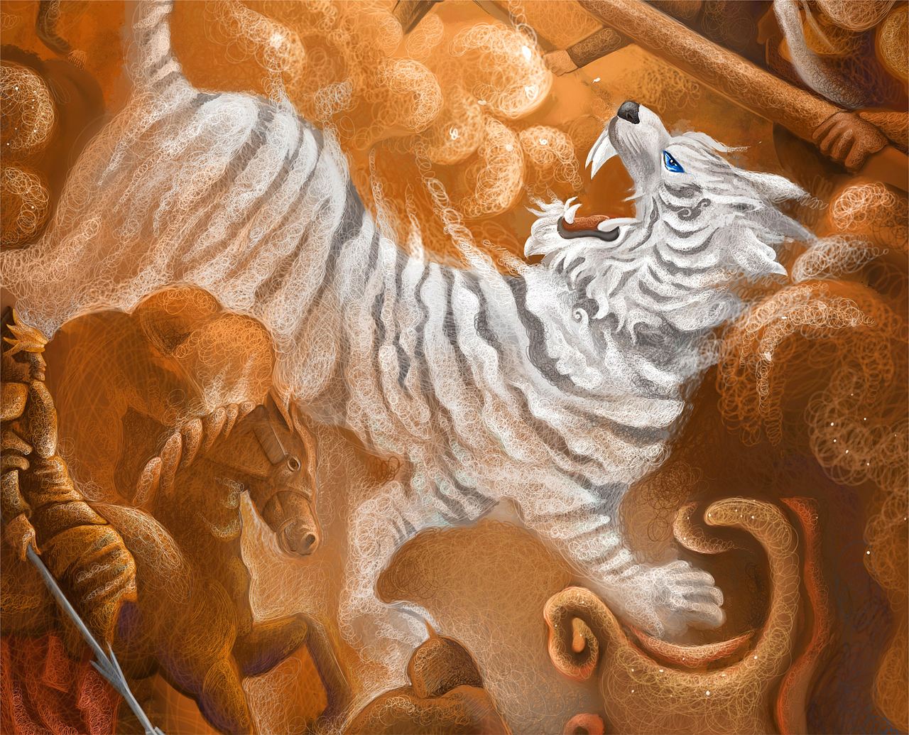《五星出东方利中国》神兽插画