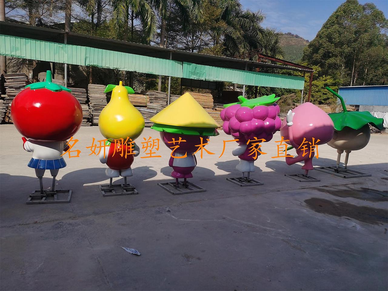 玻璃钢荷叶雕塑卡通荷花公仔模型有开枝散叶之景象