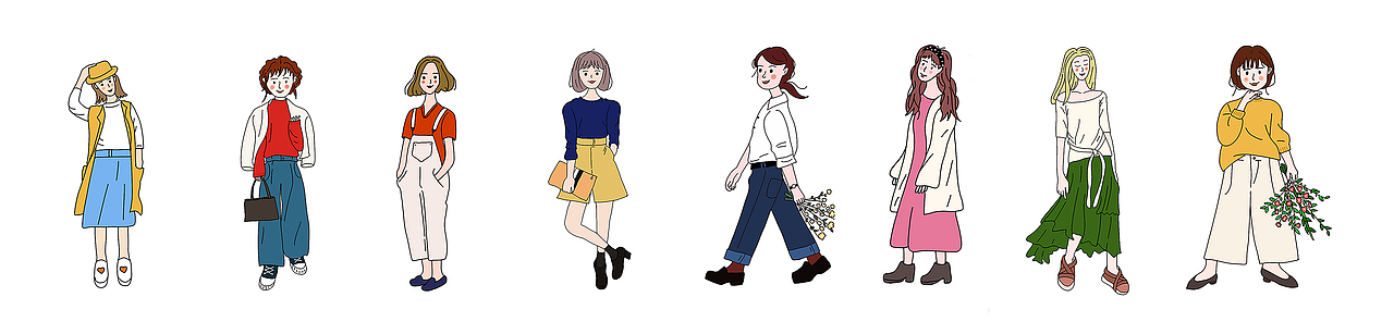 2020年人物插画练习（图ZMjAyMzk4MzY4） - 创作习作 - 站酷设计师桔子大人了原创素材 - 站酷ZCOOL