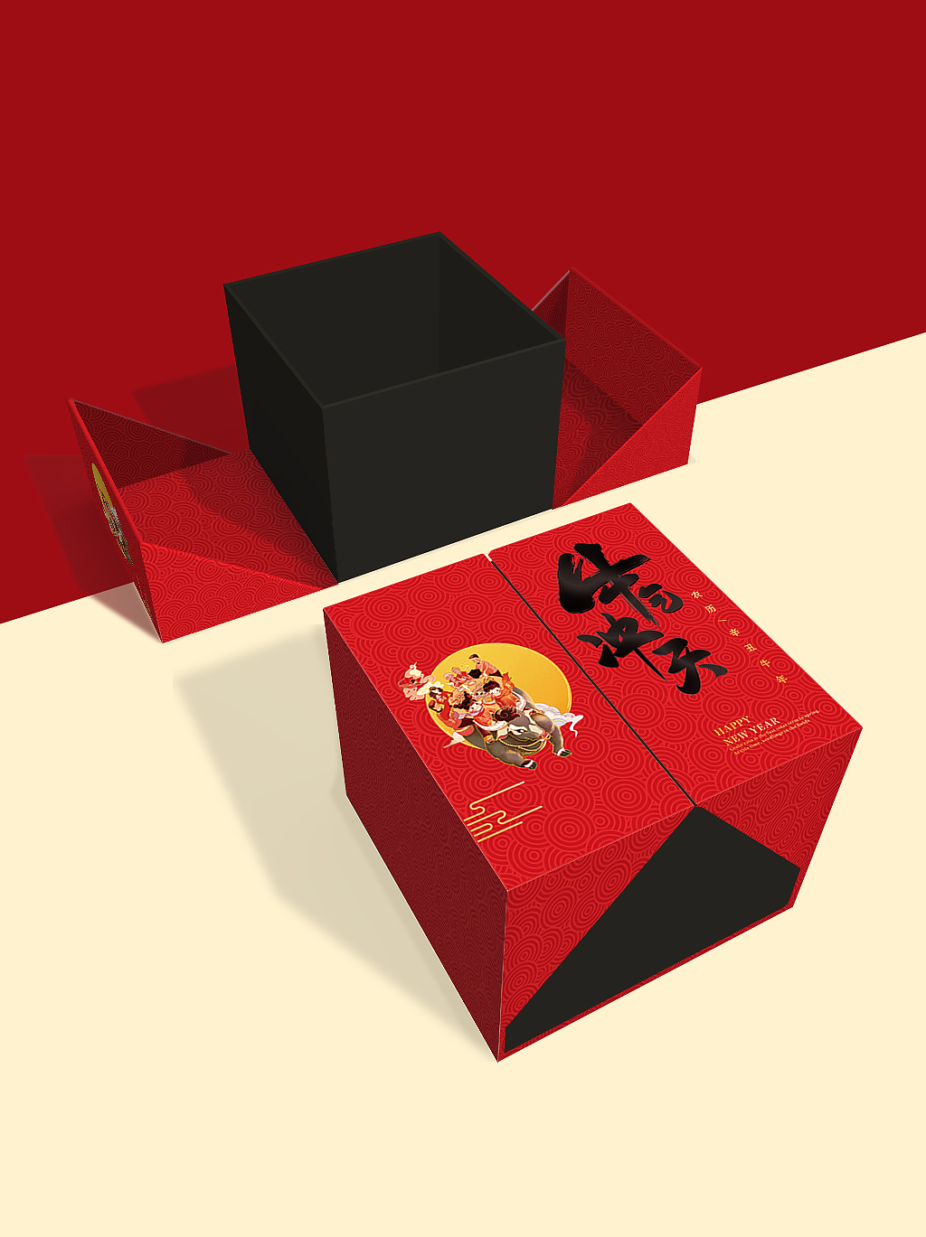 牛年包装礼盒"牛气冲天"设计