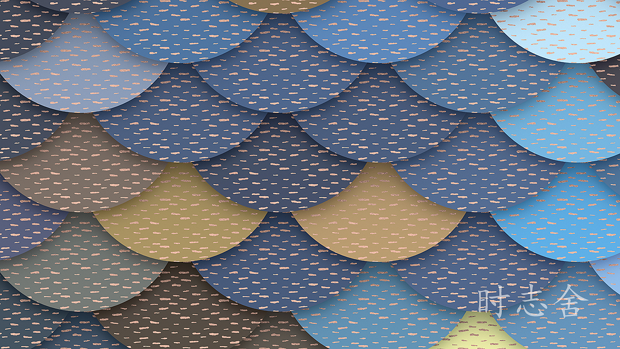 c4d渲染多彩图案背景