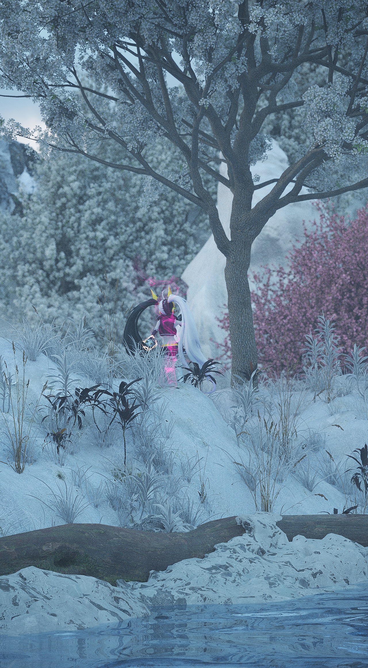 CG 《寒夜孤雪》（图ZMjg3MDgzNDc2） - 其他空间 - 站酷设计师IF艺术原创素材 - 站酷ZCOOL